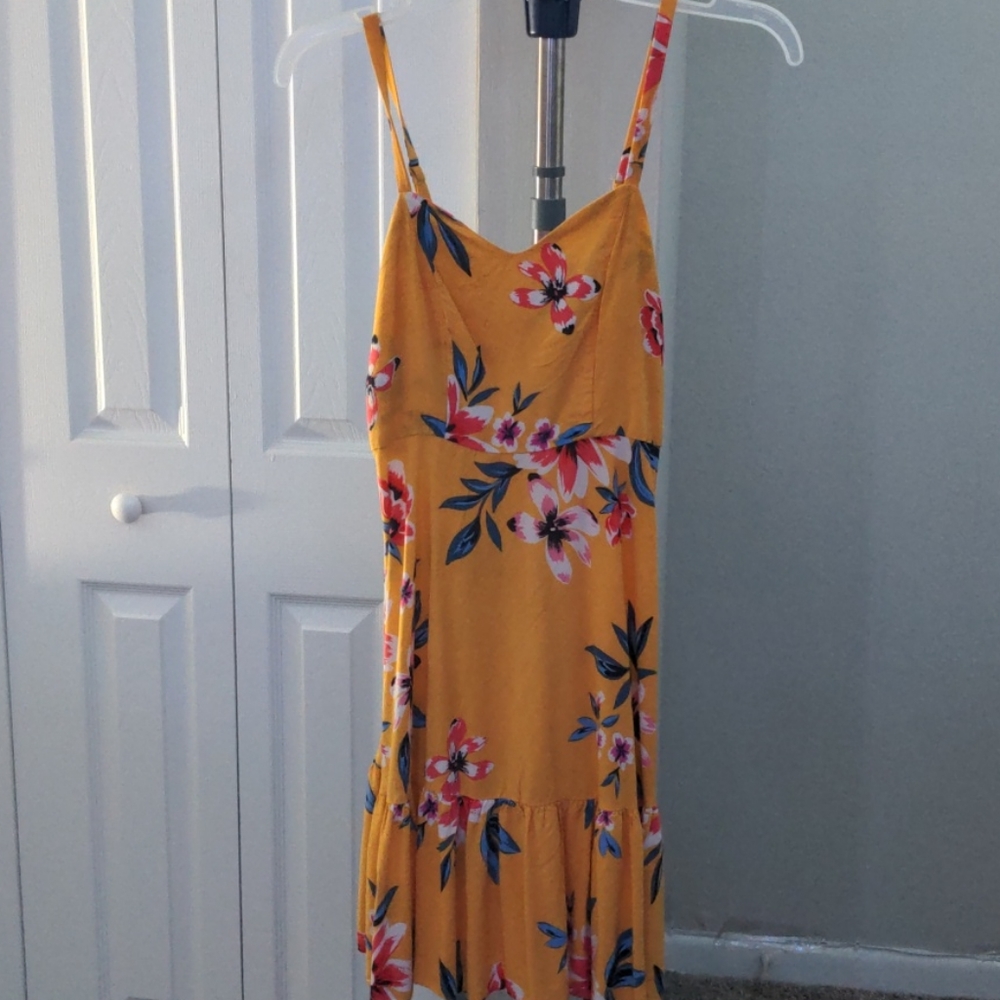 Old Navy SL Tiered Cami Yellow Floral Dress